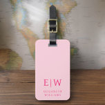 Hot Pink Modern Monogram Minimalistisch Gepäckanhänger<br><div class="desc">Erleben Sie Ihre Reise mit unserem Classic Elegant Modern Minimalistischen Monogram Gepäcktag. Dieses liebevoll gestaltete Accessoire verbindet zeitlose Eleganz mit zeitgemäßem Minimalismus und sorgt dafür, dass sich Ihr Gepäck durch Eleganz hervorhebt. Dieses Gepäckanhänger ist mit Präzision und Liebe zum Detail gestaltet und ist mehr als nur ein praktisches Objekt; es...</div>