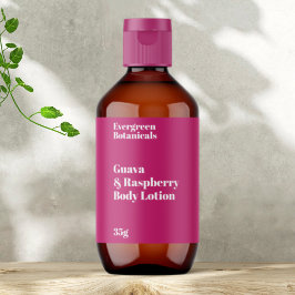 Hot Pink Moderne Kosmetik Flaschenetikett