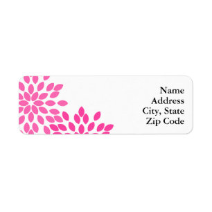 Hot Pink Modernes Blumenmuster