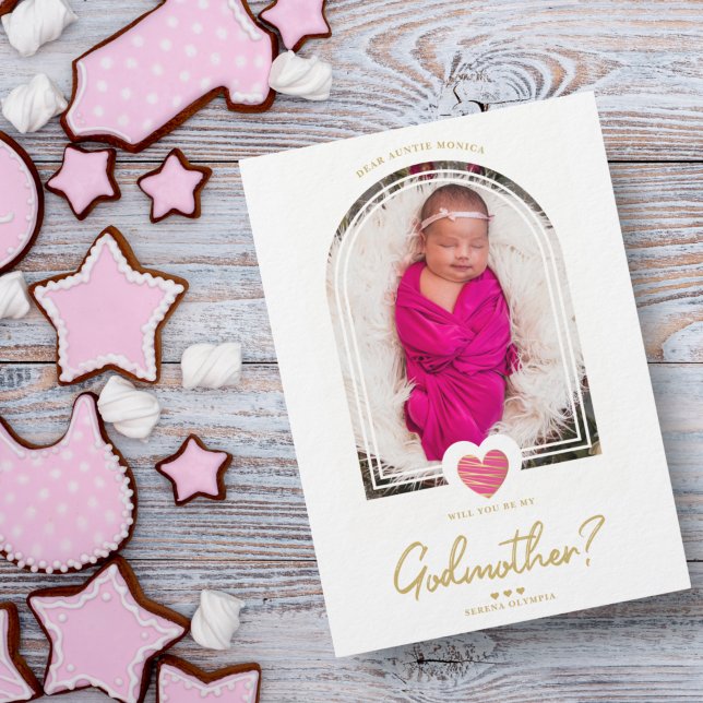 Hot Pink Modernes Herz Goldenes Fake Wirkung Großm (Von Creator hochgeladen)