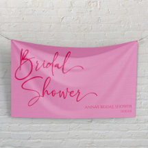 Hot Pink Modernes Minimalistisches Brautparty