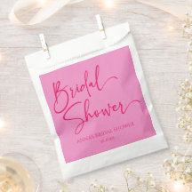 Hot Pink Modernes Minimalistisches Brautparty