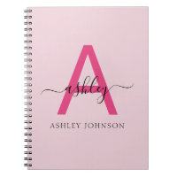 Hot Pink Monogram Girl's Back to School