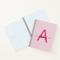 Hot Pink Monogram Girl's Back to School