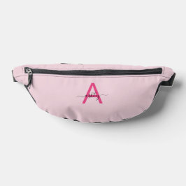 Hot Pink Monogram Name Girl's Script Bauchtasche