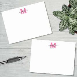 Hot Pink Monogram Post-it Klebezettel
