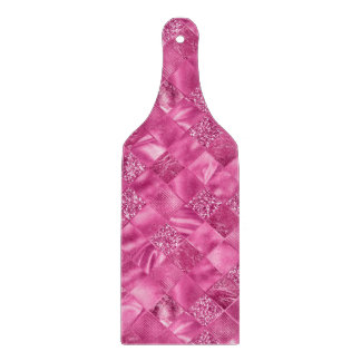 Hot Pink Multi-Texture Square Weave Muster Schneidebrett