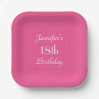 Hot Pink, Name, 18. Geburtstagsparty Square