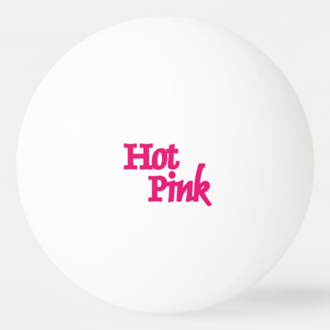 Hot Pink Name 1-Sterne Pingpong-Kugel Tischtennisball (Vorderseite)