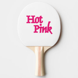 Hot Pink Name weißes Tischtennispaddel Tischtennis Schläger