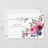 Hot Pink & Navy Blue Floral mit Meal V3