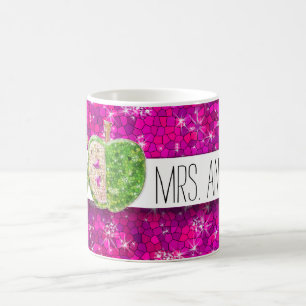 Hot Pink Neon Green Teachers Apfelstube Name Kaffeetasse