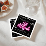 Hot Pink Neon-Themed Bat Mitzvah Serviette<br><div class="desc">Wir freuen uns, Ihnen unsere moderne Kalligraphie-Neon-inspiriert-Suite für einen glänzenden Bar oder Bat Mitzvah vorstellen zu können! Diese lustige Kollektion beinhaltet alles, was Sie brauchen, von Servietten und Tellern auf Papier bis hin zu einem gemütlichen Schild und vielem mehr. Wenn Sie Fragen haben oder Hilfe bei der Personalisierung benötigen, senden...</div>