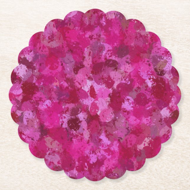 Hot Pink Paint Balls Untersetzer (Vorderseite)