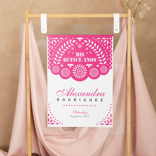 Hot Pink Papado Picado Mis Quince Años Poster
