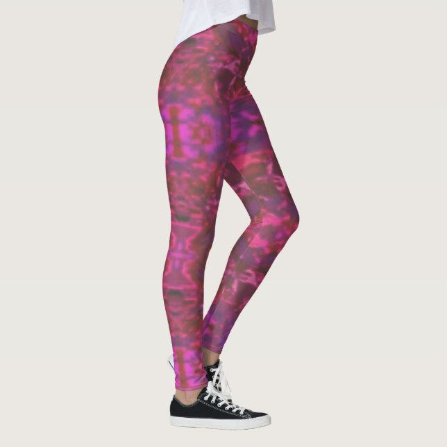 Hot Pink Passionate Lila! Fun Yoga Pant Leggings (Rechts)