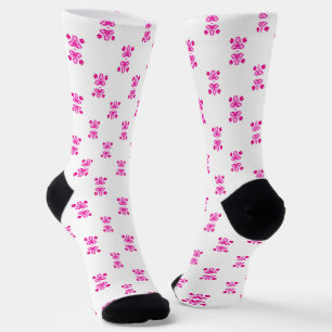 Hot Pink Pattern Socken