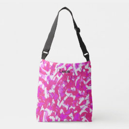 Hot Pink Personalisiert Artists Crossbody Bag Tragetaschen Mit Langen Trägern