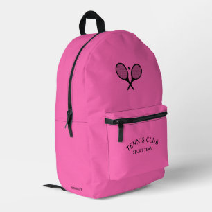 Hot Pink Personalisiert Tennis Parco Civico-Ciani Bedruckter Rucksack