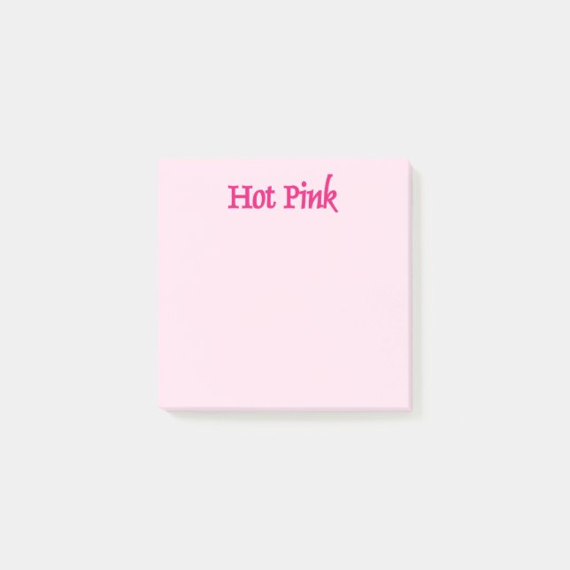 Hot Pink pink Notizblöcke Post-it Klebezettel (Vorderseite)