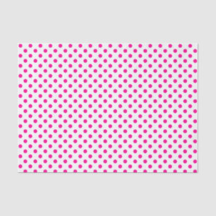 Hot Pink Polka Dot auf Weißzettel Seidenpapier