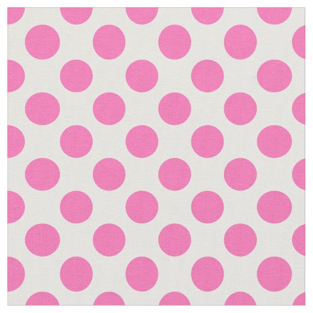 Hot Pink Polka Dot Stoff (Nahaufnahme)