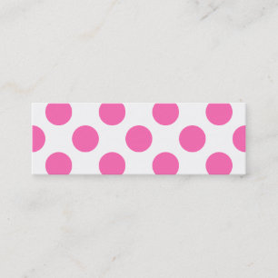 Hot Pink Polka Dots Mini Visitenkarte