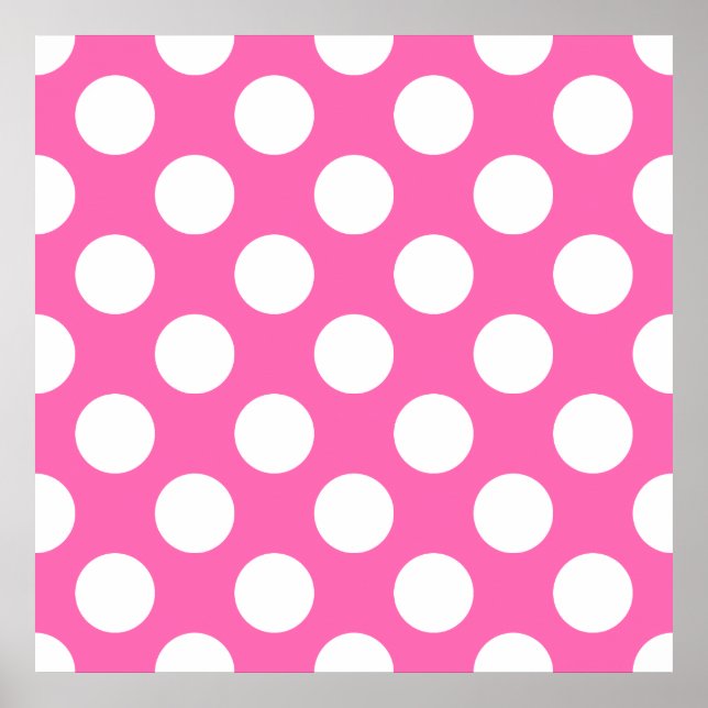 Hot Pink Polka Dots Poster (Vorne)