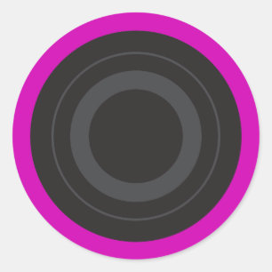 Hot Pink Pop Art Roller Derby Wheel Runder Aufkleber