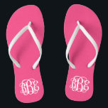 Hot Pink Preppy Script Monogram Flip Flops<br><div class="desc">BITTE KONTAKTIEREN SIE MICH VOR DER BESTELLUNG MIT IHREN MONOGRAMM-INITIALEN IN DIESER BESTELLUNG: ERSTE, LETZTE, MITTLERE. Ich werde Ihre Monografie anpassen und Ihnen den Link zu bestellen. Bitte warten Sie bis ich Ihnen den Link mit Ihrem individuellen Design geschickt habe. Niedliche Preppy drehe Sandalen personalisiert mit einem benutzerdefinierten Skript-Monogramm drehen....</div>