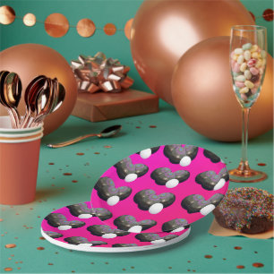 Hot-Pink-Rasen-Bowls, Papier-Party-Teller Pappteller
