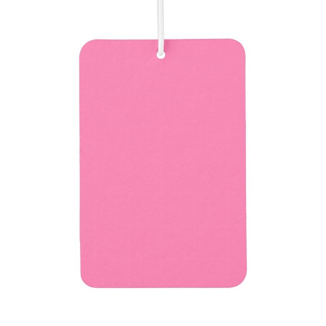 Hot Pink Rectangle Air Freshener Autolufterfrischer (Vorderseite)
