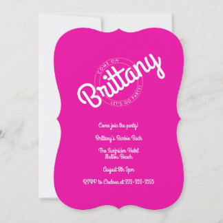 Hot Pink Retro Puppe, Lass uns Party gehen!