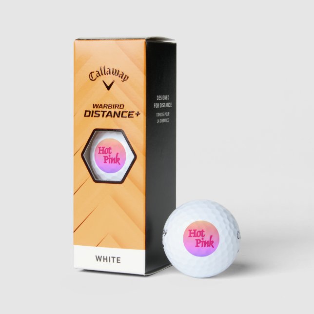 Hot Pink Reverse Callaway Warbird Golf Bälle 3 Ps (Verpackungen)