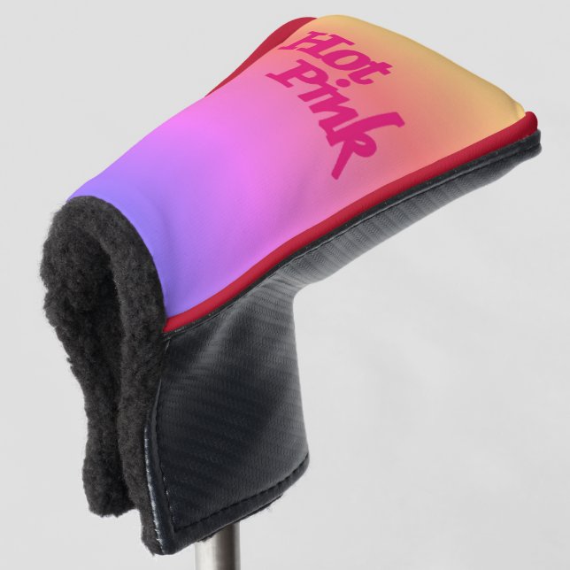 Hot Pink Reverse Golf Club Pappdeckel Golf Headcover (3/4 Vorderseite)