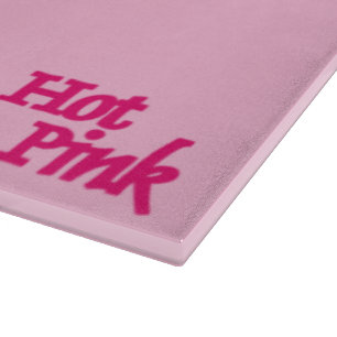 Hot Pink, rosa, Glasspanplatte Schneidebrett