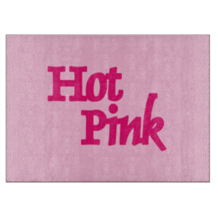 Hot Pink, rosa, Glasspanplatte Schneidebrett