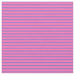 Hot Pink & Royal Blue Muster Streifen Stoff