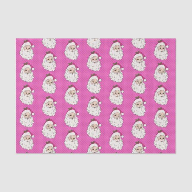 Hot Pink Santa Seidenpapier (Vorderseite)