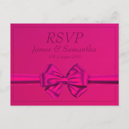 Hot Pink Satin Bow - UAWG Einladungspostkarte