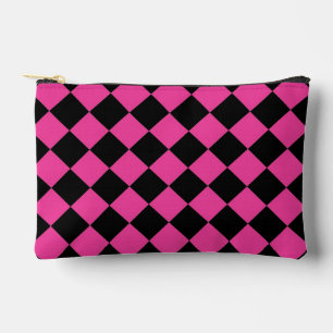 Hot Pink-Schachbretter Zubehörtasche