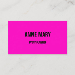 Hot Pink Schwarz Modernes, feines, farbenfroh und  Visitenkarte