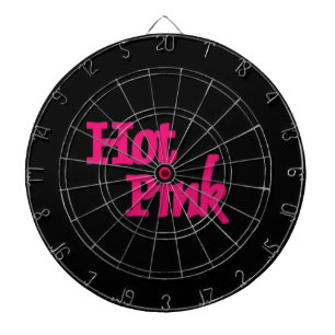 Hot Pink, schwarze Leiste Dartscheibe