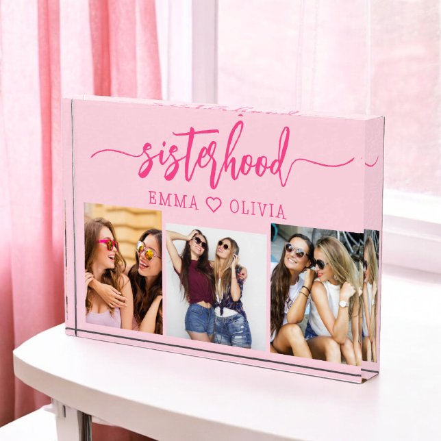 Hot Pink Sisterhood Schwestern 3 FotoCollage Fotoblock (Von Creator hochgeladen)