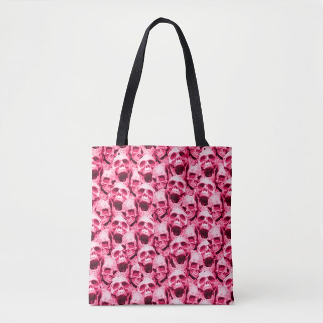 Hot Pink Skulls Tasche (Vorderseite)