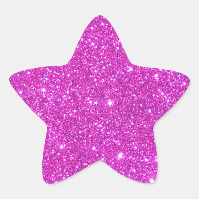 Hot Pink Sparkle Glittery CricketDiane Art Stern-Aufkleber (Vorderseite)