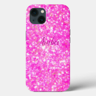 Hot Pink Sparkle Glitzer Elegante Personalisiert Case-Mate iPhone Hülle