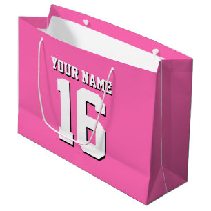 Hot Pink Sporty Team Jersey Große Geschenktüte