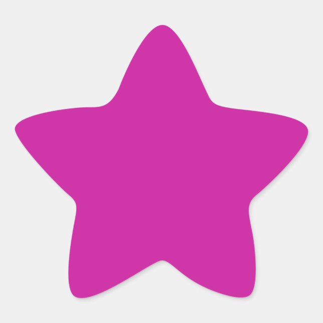 Hot Pink Star Aufkleber (Vorderseite)