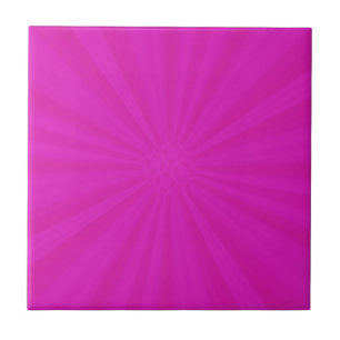 Hot Pink Star Burst Tile Fliese